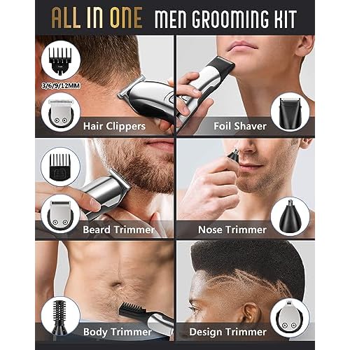 Ufree Beard Trimmer, Electric Razor, Nose Hair Trimmer, Cordless Hair Clippers Shavers, Gifts for Men