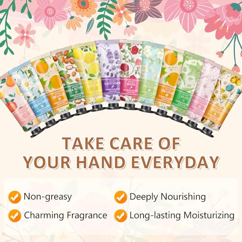 60 Pack Hand Cream Gift Set For Women, Mini Hand Lotion Travel Size in Bulk for Dry Cracked Hands, Mothers Day Gifts,Teacher Appreciation Gifts,Thanksgiving Gift, Bridesmaid Gift,Party Favors