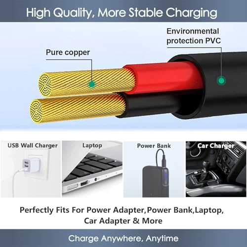 15V USB Charger for Philips Shaver HQ8505, BufferABC Cable Replacement Charging Cord Electric Beard Trimmer Razor Power Lead Compatible with Philips Norelco Series 3000 5000 One Blade QP6520 QP6510