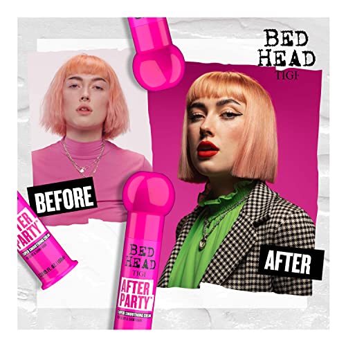 TIGI Bed Head After Party Super Smoothing Cream ? Anti Frizz Hair Styling Product, Humidity Protection for Frizzy, Dull, or Coarse Hair