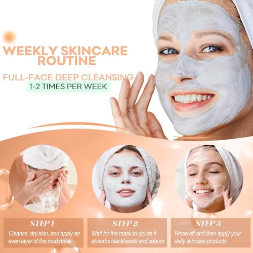 Amazonian White Clay Refreshing Pore Mask, Blackhead Remover for Face, Resurfacing Mask 200ml (7.05 Fl Oz)