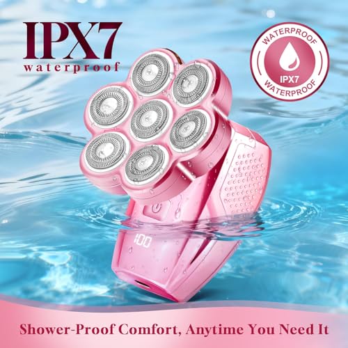 Electric Razors for Women Legs: 120 min Long Time Use Rechargeable Electric Shaver for Women - Waterproof Wet & Dry Hair Remover - Trimmer for Lady Face Public