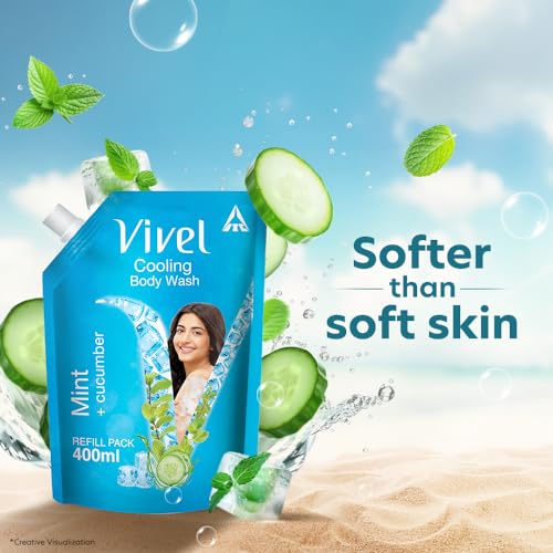 Vivel Mint Cucumber Body Wash Refill Pack (Save Rs.61/-) (400ml)