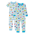 Nickelodeon Boys' Baby Shark 2-pack Footless One Piece Cotton Pajamas, Snug-fit Pajamas, Soft & Cute for Kids