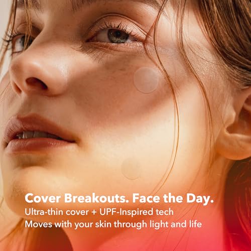 AVARELLE Acne Cover Patch Guardian ? Invisible UPF 50+ Daytime Sun Guard Hydrocolloid Pimple Patches with Cica, Tea Tree & Calendula, Smart Acne Patch for Acne-Prone Skin, 40 Count