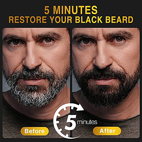 Men Beard Dye Black Coloring The Grey Hair Dyeing Shampoo & Beard Pen
