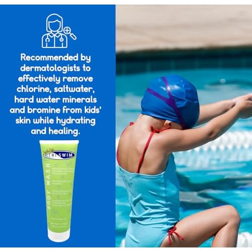Triswim Kids Scented Body Wash After Swimmer Skincare, Chlorine Removal, Soothes and Moisturizes Skin, Relieves Symptoms Eczema & Dry Skin