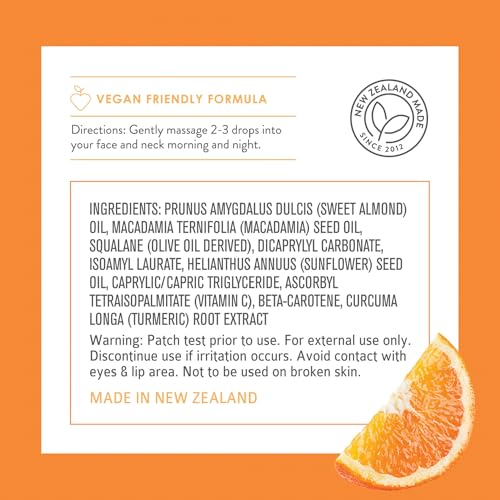 By Nature Hydrating Face Oil - Vitamin C, Turmeric & Plant Squalane Nourishes Skin for Radiant Vitality & Health Glow, for Women & Men, 1 Fl Oz