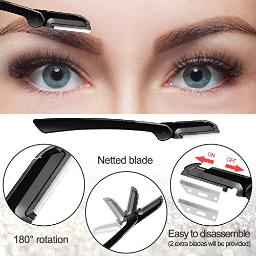 Eyebrow Razor, Eyebrow Kit, Multipurpose Exfoliating Dermaplaning Tool Face Razors for Women Girl, Eyebrow Grooming Set (11 in 1)
