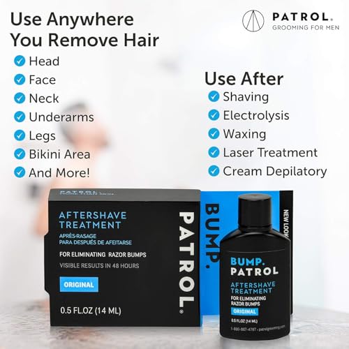 Bump Patrol Original Formula Aftershave Treatment Serum ? Razor Bump Stopper and Ingrown Hair Treatment for Men and Women, Ingrown Hair Serum with Salicylic Acid - 0.5 oz (Pack of 1)
