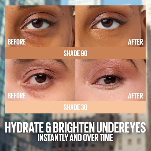Maybelline Lifter Serum Concealer, Radiant Concealer with Full Coverage, Includes 2% Peptides + Caffeine to Hydrates & Brightens Under Eyes, 25, 1 Count