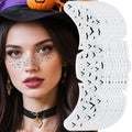 Halloween Bat Freckles Face Tattoos - Halloween Freckles Waterproof Black Bat Temporary Tattoos Patches Gothic Face Paint Makeup Kit for Women & Kids,Party Supplies Decorations Accessory-8Pcs