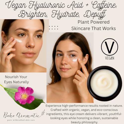 Under Eye Cream for Dark Circles & Puffiness ? Anti-Aging Hydrating Eye Cream with Hyaluronic Acid for Fine Lines & Wrinkles ? Wild Rose Renewal
