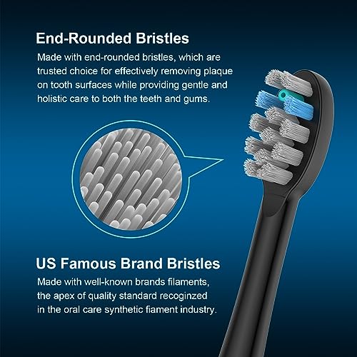FitMount 3 Pack Toothbrush Replacement Heads Compatible with WaterPik Sonic Fusion 2.0, FitMount Flossing Brush Head Fit for Water-Pic SF-01W SF-02W and 2.0 SF-03 SF-04