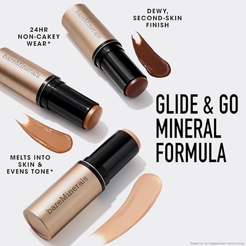 bareMinerals Complexion Rescue Luminous Hydrating Skin Tint Stick - Lightweight Buildable Coverage, 24HR Hydration, Smooths & Evens Tone, Vegan, Cruelty-Free & Dermatologist-Tested