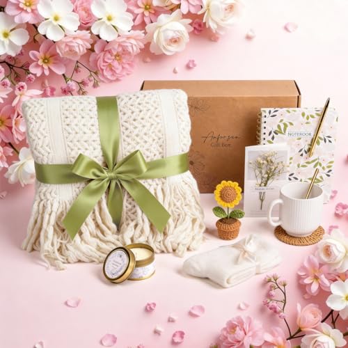 Gift Baskets for Women, Birthday Gifts for Women, Self Care Gift Baskets Care Package, Thank You, Get Well, Sympathy Inspirational Friendship Gifts for Mom, Grandma, Sister,Friends, Girls