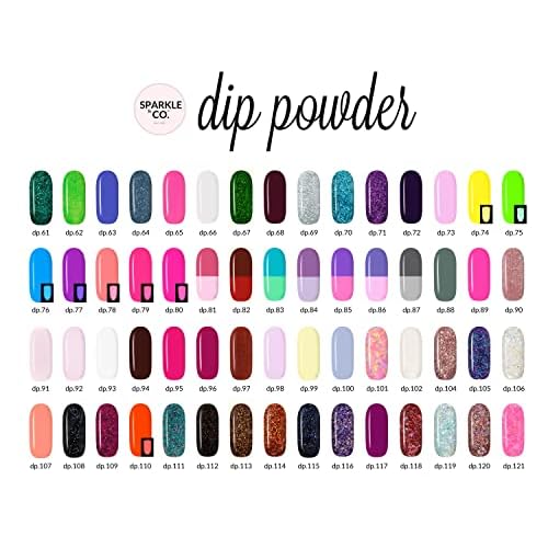Sparkle & Co. Dip Powder dp.44 Toga Party (Regular Gold Flake With Clear Base)