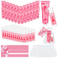 50 Sets Breast Cancer Awareness Favors Pink Ribbon Hand Cream Lip Balm with Thank You Cards Organza Bags Awareness Gifts for Women Nurse Breast Cancer Charity Event Survivor Campaign Party Favors