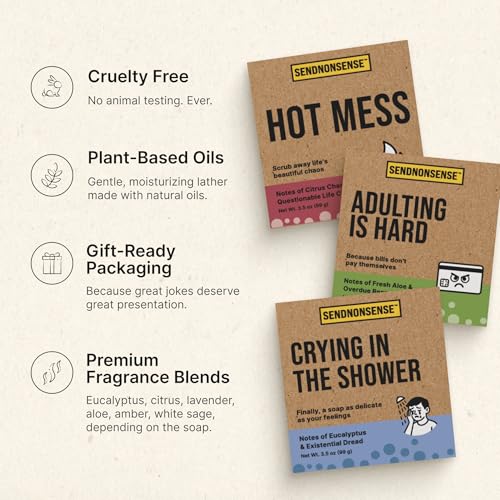 Hot Mess Soap ? Funny Novelty Gift | Real Bar Soap | Humor Gift for Friends, Birthday or Valentine¡¯s Day Gift for Her or Him