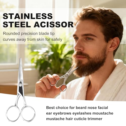 Beard Kit Beard Grooming Kit w/Beard Oil Balm Brush Comb Scissor e-Book Christmas Stocking Stuffers Gifts Ideas for Men Him Dad Boyfriend Husband Mens
