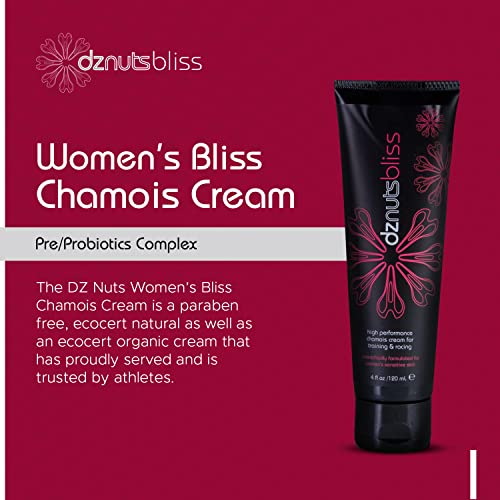 dznuts - Men's Pro Chamois Cream and Women's Bliss Chamois Cream - Anti-Chafing Cream for Saddle Sores, Rubbing, and Inner Thigh Friction for Cyclists, Runners, Triathletes (4 fl oz Each)