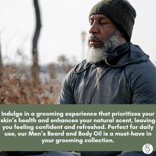 Men's Beard Body Balls Oil - Men's triple threat Oil - All-Natural - Softens, Strengthens, and Nourishes Hair & Skin 1 oz