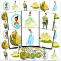 Princess and the Frog Tattoos Party Favors Bundle - 72 Perforated Individual 2" x 2" Tiana Temporary Tattoos for Kids Boys Girls | Princess Tiana Party Supplies