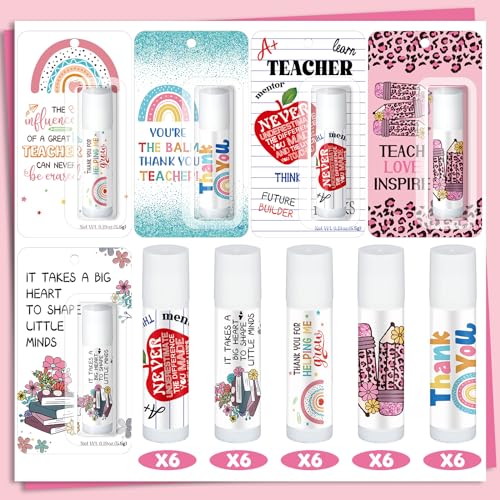 15 Pack Teacher Employee Appreciation Gift Bulk Lip Balm Employee Staff Appreciation Teacher Staff Team Thank You Gift Bulk Honey Flavor Balm Inspirational Party Favors for Women Men (Classic)
