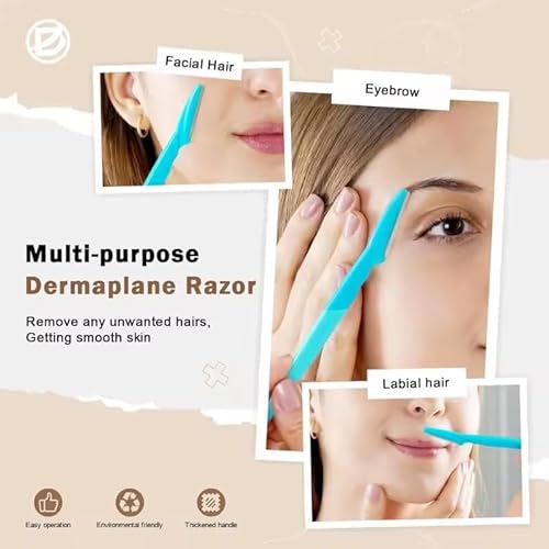 5Pcs Eyebrow Razors for Women and Men, Facial Eye Brow Trimmer, Hair Removal Shaver Safe Blades Trimming Makeup Tool(Random Color)