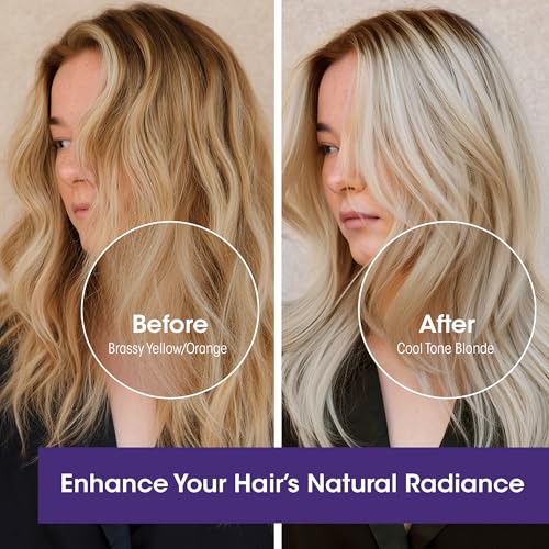 Giovanni Color Chic Purple Shampoo for Blonde, Gray, Silver, White, & Bleached Hair - Reduces Brass, Yellow, & Orange Tones, Adds Shine, Vegan, Cruelty Free, Lauryl & Laureth Sulfate Free - 13.5 fl oz