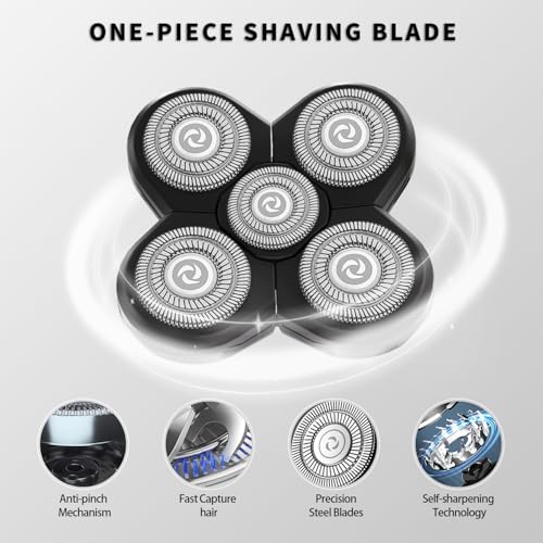 Head Shaver Replacement Heads Shaver Replacement Blades Refills Compatible with Freebird Shaver (4)