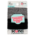 Scunci 2058303A048 Black/Space Dye Everyday &amp;amp; Active No Damage Elastics 18 Count