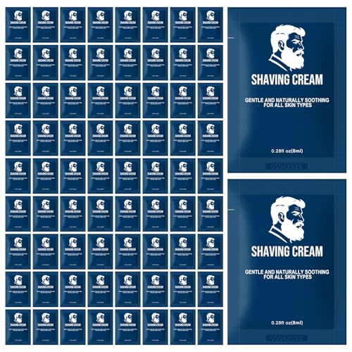 Shaving Cream Bulk Travel,8ml/0.28 oz Travel Shave Cream Disposable Shaving Cream in Bulk for Hotel Homeless £¨Jasmine£¬pack of 100)