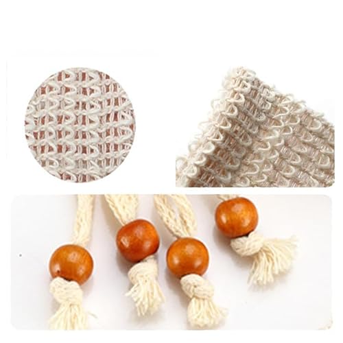 Natural Sisal Soap Saver Bag for Soap Bar Organic Soap Pouch for Exfoliating Lathers and Air Dry Soap Bar Shower Soap Saver Bag (20pcs)