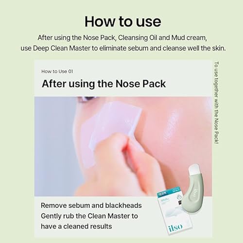 ILSO Natural Mild Clear Nose Patch + Deep Clean Master, Melt Blackheads and Tighten Pores