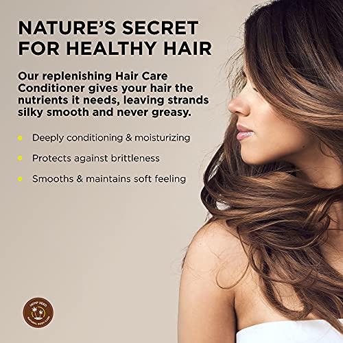 Hemp Hair Conditioner - 8 oz - With Hemp Seed Oil, Coconut Oil & Vitamin E - Keeps Hair Soft & Smooth - Vegan, Cruelty-Free