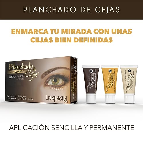 Planchado de Cejas Keratin Eyebrow Straightening Control Kit, 3 Step Treatment, 3 Tubes, 10g Each, Professional Use, Includes Comb