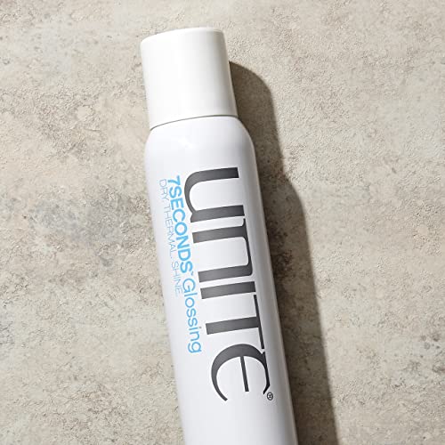 UNITE Hair ? 7SECONDS Glossing Spray ? Dry Anti-Humectant Shine Spray for Instant, Weightless Gloss & Humidity Control ? UV & Thermal Protection ? 6 Fl Oz