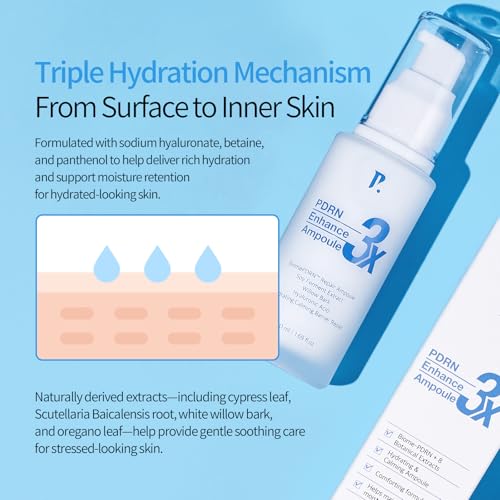 PAMS IBC 3X PDRN Enhance Ampoule, 3rd Generation PDRN, Skin Rejuvenation, Botanical Extracts, Korean Skin Care, 1.69 fl.oz. 50ml