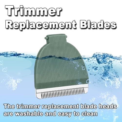 3 Packs Green Replacement Blades for Meri-dian Trimmer,Compatible with Meridian Body Trimmer Onyx & Sage£¬Hygienic Ceramic Replacement Blades