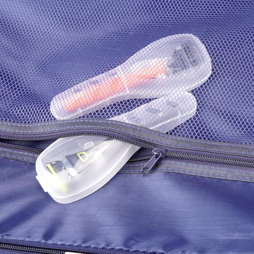 Linkidea 2 Pcs Portable Travel Razor Holder, Protective Razor Case Compatible with Gillette Fusion 5 ProGlide, Sensor 3, SkinGuard, Pace 6 Pro (White)