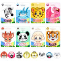 8 Pcs Animal Face Masks Bulk Spa Sheet Skincare Facial Mask Funny Face Skin Care for Women Girls Sleepover Slumber Party