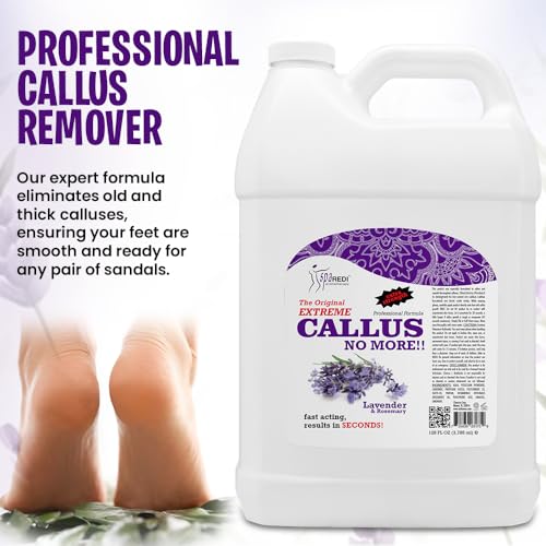 SPA REDI Callus Remover - Removes Toughest Calluses in Seconds and Smooths Dry Cracked Heels, Softens and Smooths Feet, Lavender & Rosemary - 128 Oz