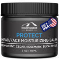 Mountaineer Brand Natural Moisturiser with Fresh & Natural Scent | Bald Head Care for Men | Non-Greasy Scalp and Face Balm | Made in West Virginia | Protect | 2oz