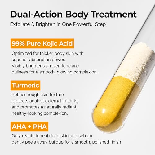 Dr.Melaxin body & face peel shot duo glow black rice peeling ampoule kojic acid & turmeric spray