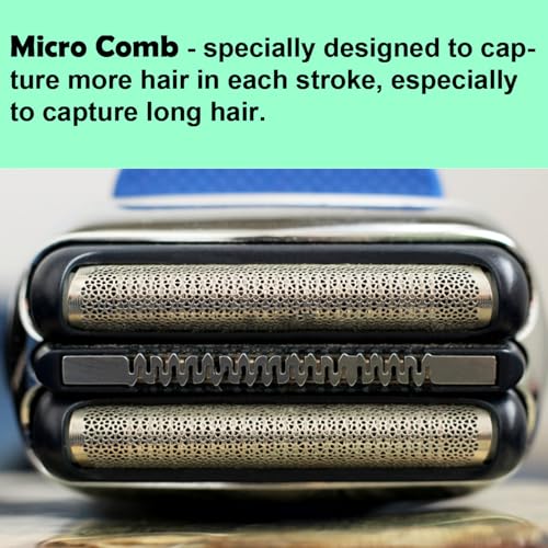 21B Series 3 Replacement Head for Braun Electric Shaver, S3 Wet and Dry Replacement Head Compatible with Braun Series 3 Foil and Cutter 300s, 310s, 3010BT (1 Count)
