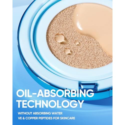 Velvet Matte Cushion Foundation Blue #02 Ivory| Full Coverage,12H Oil Control,Ideal for Oily & Combination Skin,Waterproof,Long-Lasting, Lightweight, Hydrating,Transfer-Proof