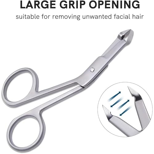 2pcs Stainless Steel Eyebrow Tweezers for Women Handle Shaped Angled Tweezers Flat Tip Hair Plucker for Eyebrow Trimming and Shaping, Face Hair Tools for Women