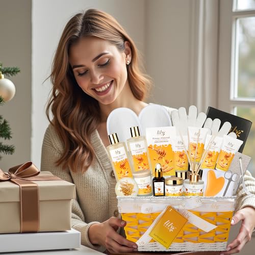 Mothers Day Gifts for Women - 21Piece Luxury Bath and Body Gift Basket Set for Women Men Spa Gift Baskets Set Self Care Gift | Valentines Day, Birthday Gifts, Christmas Gift Sets for Her & Him