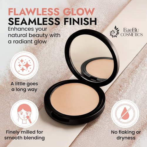 Organic Highlighter Makeup Powder, Diamond Dust - Talc-Free, Lightweight & Vegan Shimmer Highlighter for Radiance on Face, Body & Collarbone - No Paraben, Cruelty-Free, Made in USA